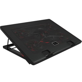 Mars Gaming MNBC2 Base de Refrigeración para Portátiles hasta 17,3 con 5 Ventiladores e Iluminación LED Roja